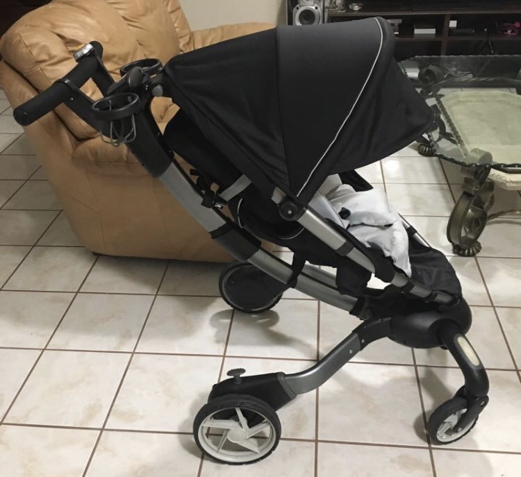 origami power folding stroller